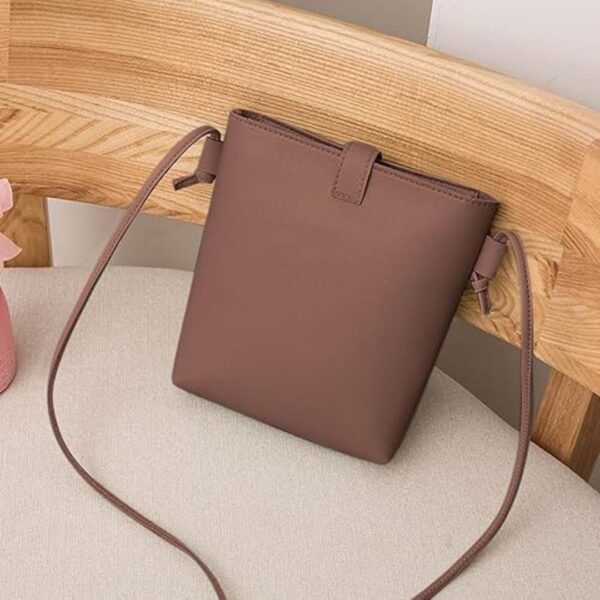 Caramel Crest Crossbody Bag - Image 2
