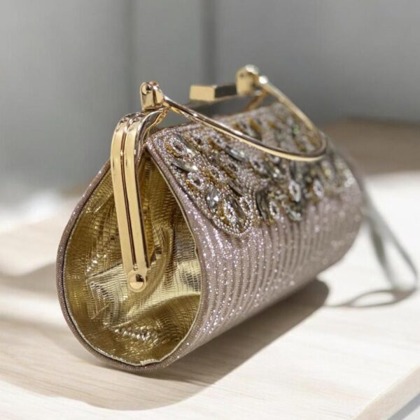 Bridal Embroidered Fancy Clutch - Image 2