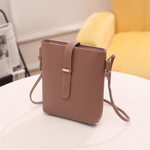 Caramel Crest Crossbody Bag