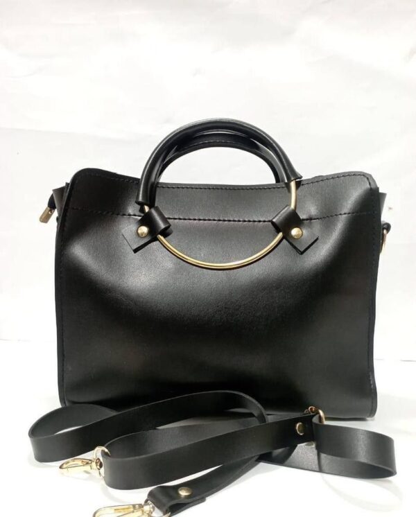 Leather Lane Double Ring Shoulder Bag