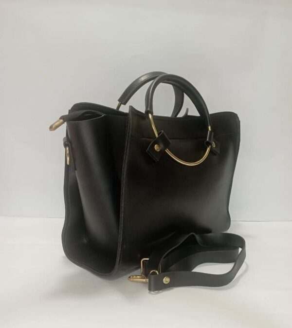 Leather Lane Double Ring Shoulder Bag - Image 3