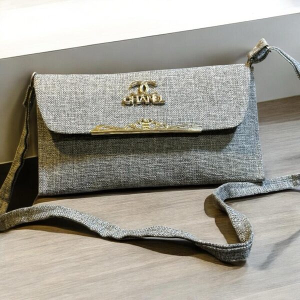 Slate Glide Grey Crossbody Clutch - Image 2