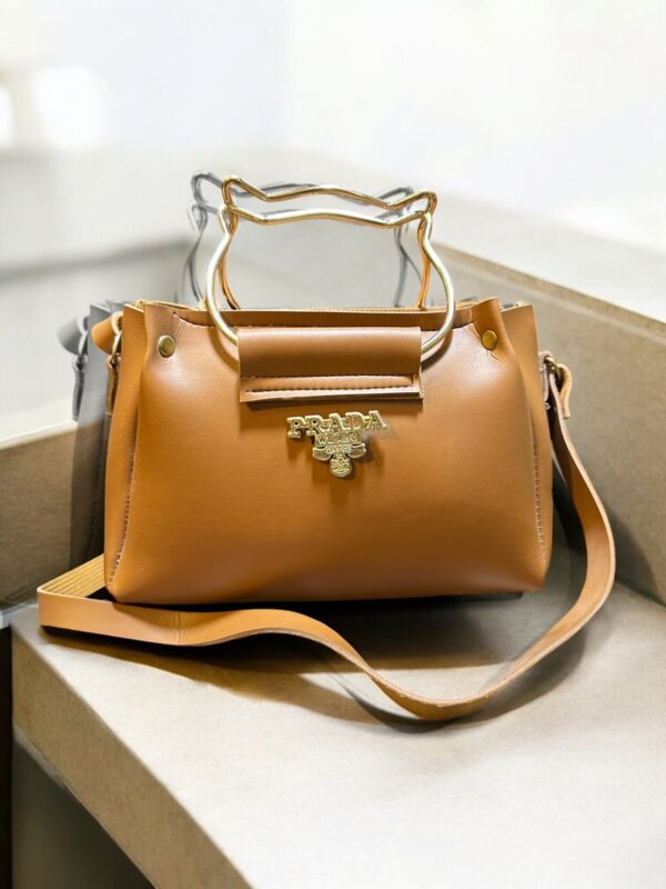 Mustard Trendy Hand Bag for Women - Image 2