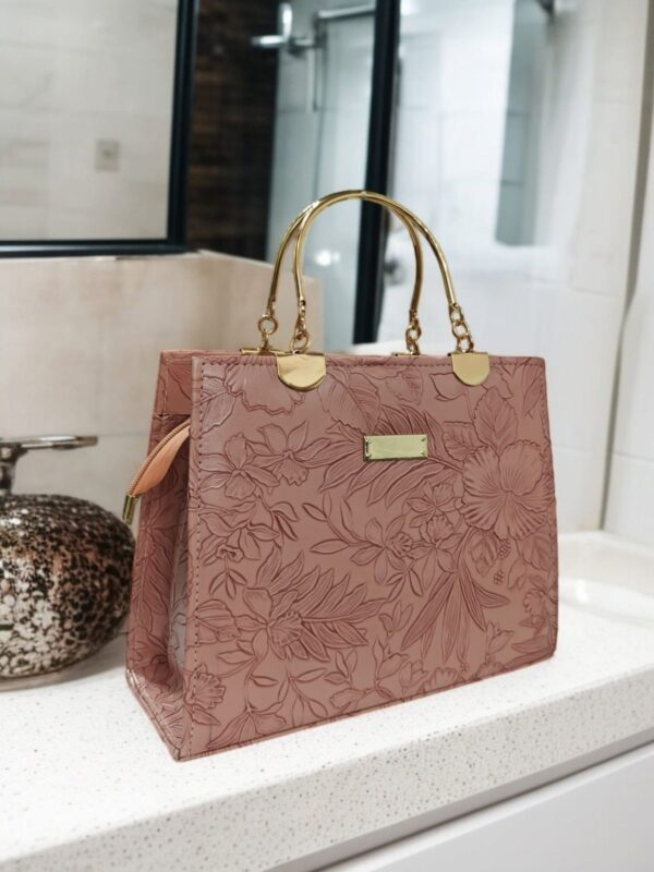 Aurum Embossed Luxe Tote Hand Bag - Image 2