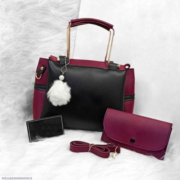 Girls Rexine Plain Shoulder Bag - Image 2