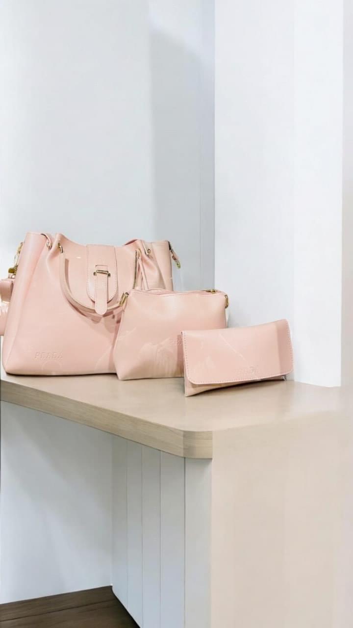 Pink Pop Trio Hand Bag