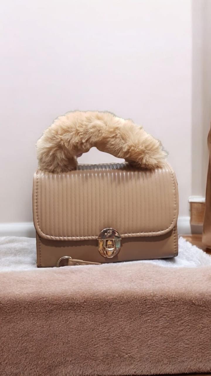 Toffee Fluff Clutch Bag